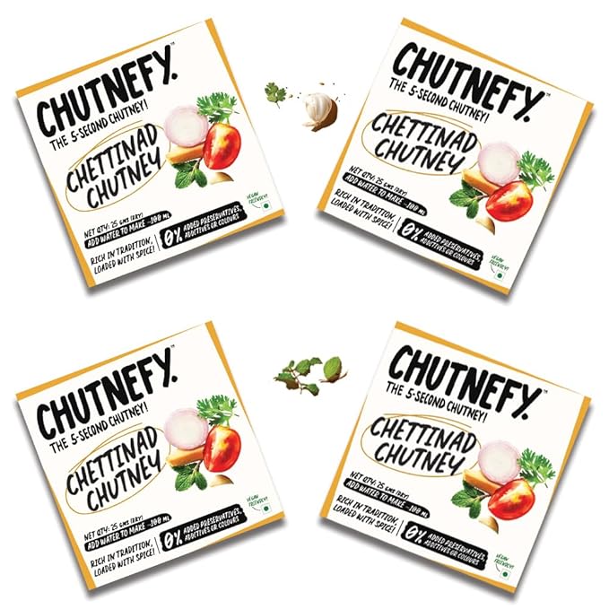 Chutnefy - 5-Second Instant Chettinad Chutney - 120 ml (Each) (Pack of 4)